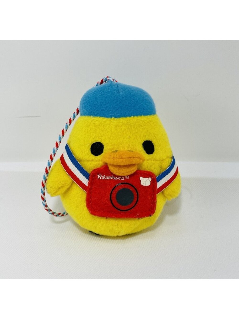 Rilakkuma Photographer Yellow Bird Chick Plush Keyring Keychain Rope Strap Hang